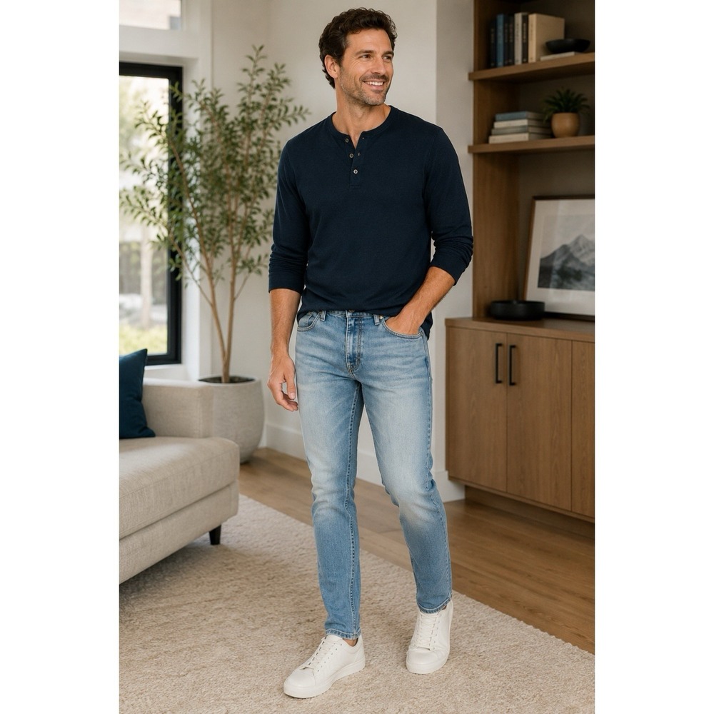 rag & bone Fit 2 Slim Jeans Mens Size 32 Light Wash Button Fly Stretch‎ Denim